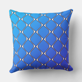 blaue Streifen Herz Kissen