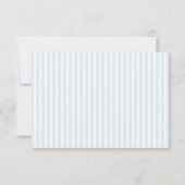 Blaue Streifen Hochzeit RSVP Karte mit QR-Code (Rückseite)