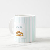 Blaue Streifen - Hochzeitsringe Kaffeetasse (Vorderseite Links)