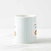Blaue Streifen - Hochzeitsringe Kaffeetasse (Mittel)