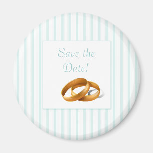 Blaue Streifen - Hochzeitsringe Magnet