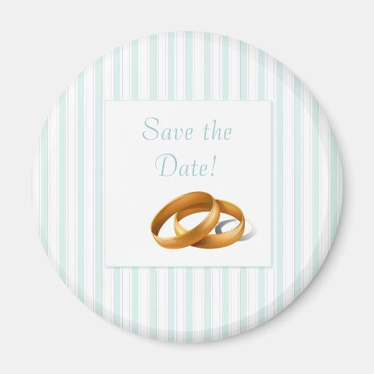 Blaue Streifen - Hochzeitsringe Magnet (Vorne)