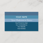 Blaue Streifen in internationalen Sprachen hallo b Visitenkarte (Rückseite)