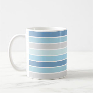 Blaue Streifen in verschiedenen Blautönen Kaffeetasse