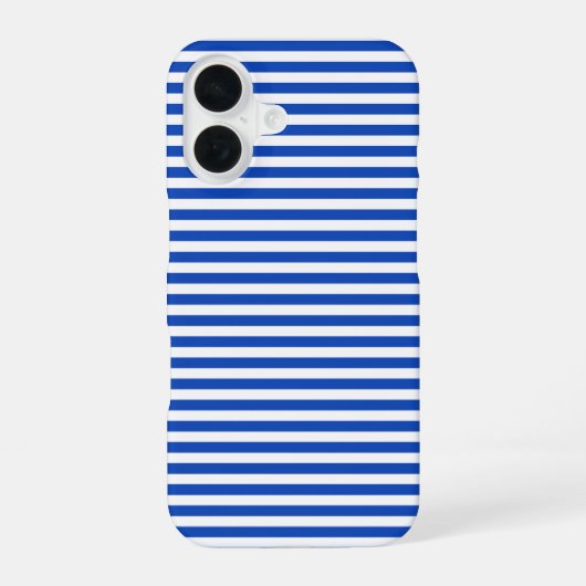 Blaue Streifen iPhone 16 Hülle (Rückseite)