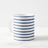Blaue Streifen Kaffeetasse (Vorderseite Links)