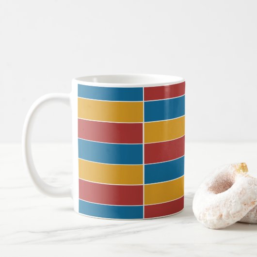Blaue Streifen Kaffeetasse (Mit Donut)