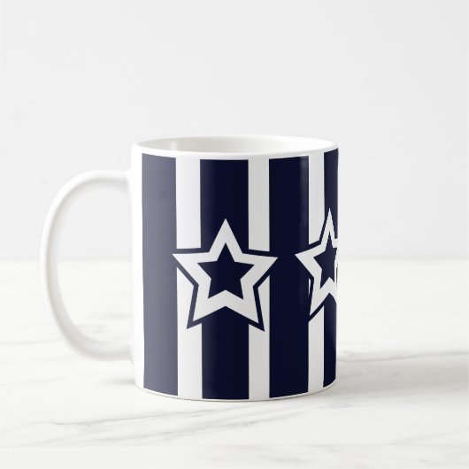 Blaue Streifen Kaffeetasse (Links)