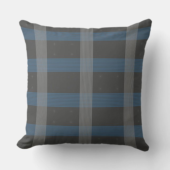 Blaue Streifen Kissen (Vorderseite)