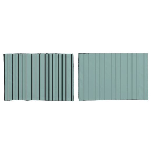 Blaue Streifen Kissenbezug (Vorderseite-Set)