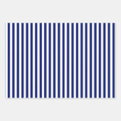 Blaue Streifen klassische Marine moderne frische Geschenkpapier Set (Vorderseite 3)