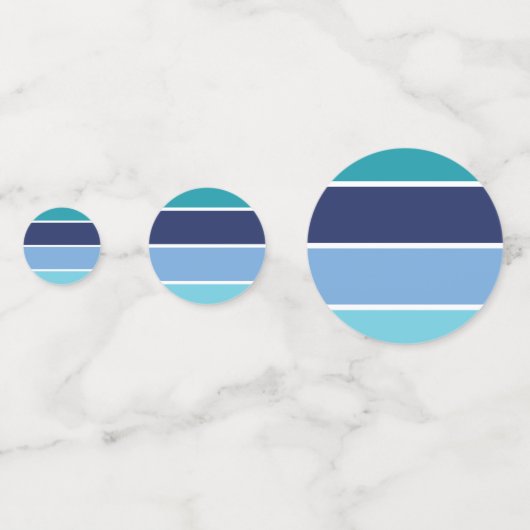 Blaue Streifen Konfetti (Rückseiten)