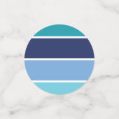 Blaue Streifen Konfetti (Klein Vorderseite)