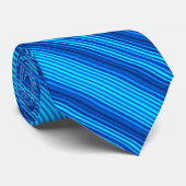 Blaue Streifen Krawatte (Gerollt)