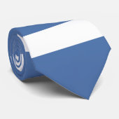 Blaue Streifen  Krawatte (Gerollt)