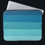 Blaue Streifen Laptopschutzhülle<br><div class="desc">Ein einfaches und modernes Design mit einem blau gestreiften Muster.</div>