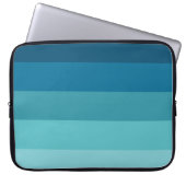 Blaue Streifen Laptopschutzhülle (Vorderseite)