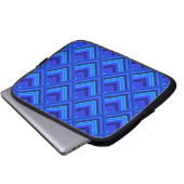 Blaue Streifen Laptopschutzhülle (Vorne Knopf)
