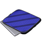 Blaue Streifen Laptopschutzhülle (Vorne Knopf)