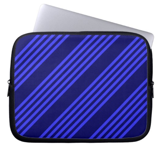 Blaue Streifen Laptopschutzhülle (Vorderseite)