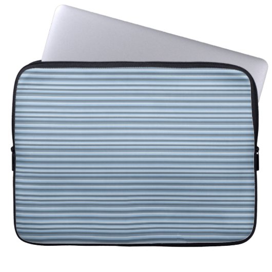 Blaue Streifen Laptopschutzhülle (Vorderseite)