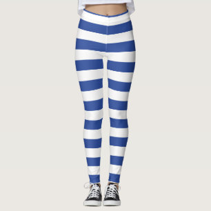 Blaue Streifen Leggings