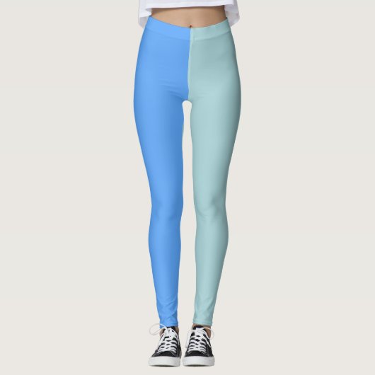 Blaue Streifen Leggings (Vorderseite)