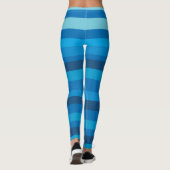 Blaue Streifen Leggings (Rückseite)