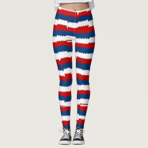 Blaue Streifen Leggings