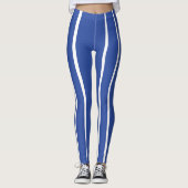 Blaue Streifen Leggings (Vorderseite)