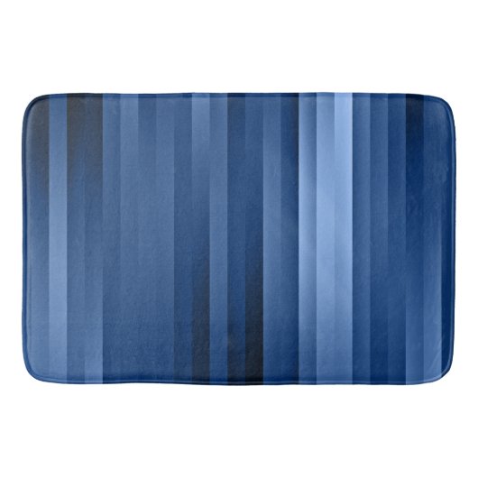 Blaue Streifen markante Schattierungen von blauen Badematte (Vorderseite)