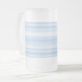 Blaue Streifen Mattglas Bierglas (Vorderseite Links)