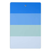 Blaue Streifen Mini Klemmbrett (Rückseite)