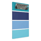 Blaue Streifen Mini Klemmbrett (Schrägansicht)