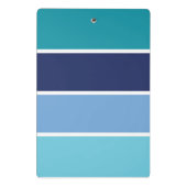 Blaue Streifen Mini Klemmbrett (Rückseite)