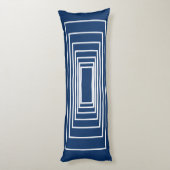 Blaue Streifen minimalistisch Seitenschläferkissen (Rückseite (Vertikal))