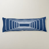 Blaue Streifen minimalistisch Seitenschläferkissen (Rückseite)