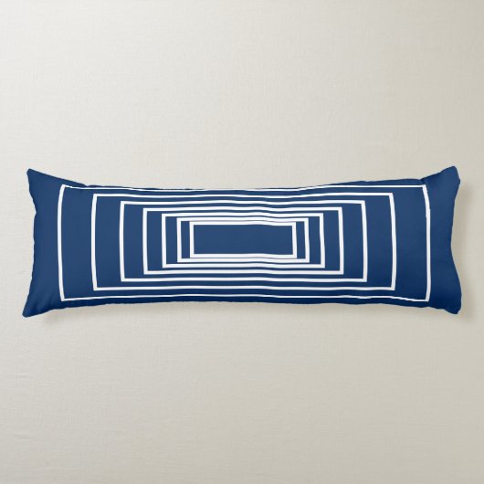 Blaue Streifen minimalistisch Seitenschläferkissen (Vorderseite)