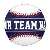 Blaue Streifen mit benutzerdefiniertem Monogramm Baseball (Rückseite)