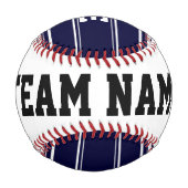 Blaue Streifen mit benutzerdefiniertem Monogramm Baseball (Vorderseite)