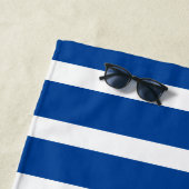 Blaue Streifen mit goldenem Anker Strandtuch (Beispiel)