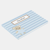 BLAUE STREIFEN MIT TEDDY-BAR, DIE EINE STERNE BESI GÄSTEBUCH (Ecke)