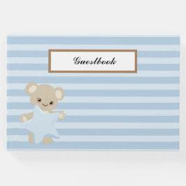 BLAUE STREIFEN MIT TEDDY-BAR, DIE EINE STERNE BESI GÄSTEBUCH