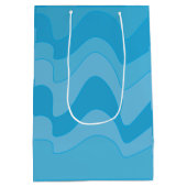 Blaue Streifen Mittlere Geschenktüte (Rückseite)