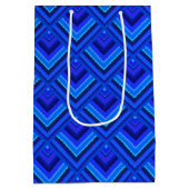 Blaue Streifen Mittlere Geschenktüte (Rückseite)