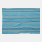 Blaue Streifen monochrom Geschirrtuch (Horizontal)