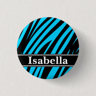 Blaue Streifen Muster Button