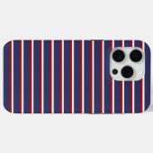 Blaue Streifen Muster Case-Mate iPhone Hülle (Rückseite (Horizontal))