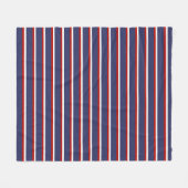 Blaue Streifen Muster Fleecedecke (Vorderseite (Horizontal))