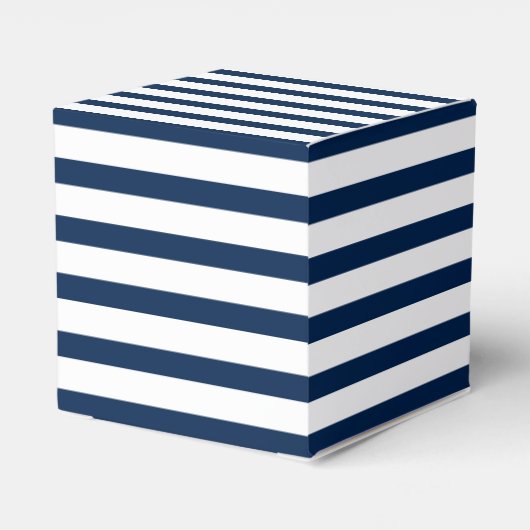 Blaue Streifen Muster Geschenk Geschenkschachtel (Rückseite)